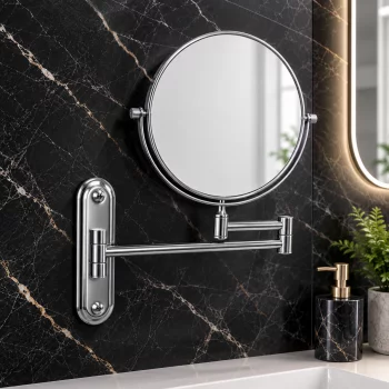Origins Living Taylor Reversible 5x Magnifying Wall Mirror - Chrome TYL-007520-CH Bathroom Accessory