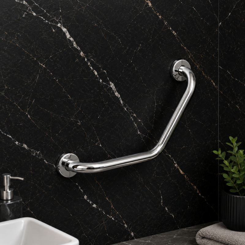 Origins Living Up Angled Grab Bar - Chrome 1122-13