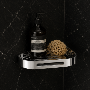 Origins Living S5 Fahrenheit Corner Basket - polished 141517 Bathroom Accessory