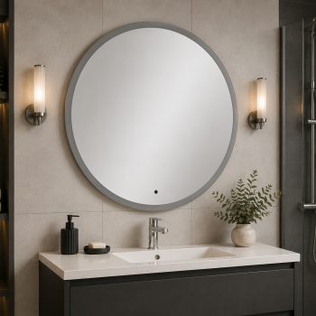Origins Living Edison Round Mirror 120cm EDS-01D120-00 Bathroom Accessory