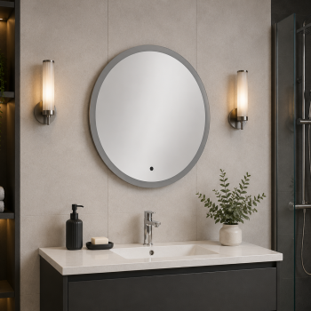 Origins Living Edison Round Mirror 60cm EDS-01D060-00 Bathroom Accessory