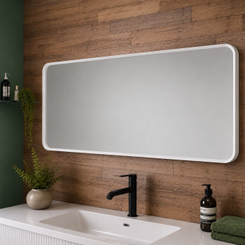 Origins Living City Rectangular Mirror 150 White - 150x50cm B375646 Bathroom Accessory