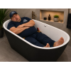 Harlesden Freestanding 1655x745x580mm 0TH Bath - Matt Black DIBF0078