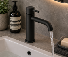 Maira Black Bathroom Taps and Mixers 