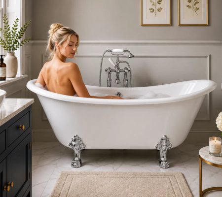 Fareham Freestanding 1760x710x775mm 0TH Bath w/Feet