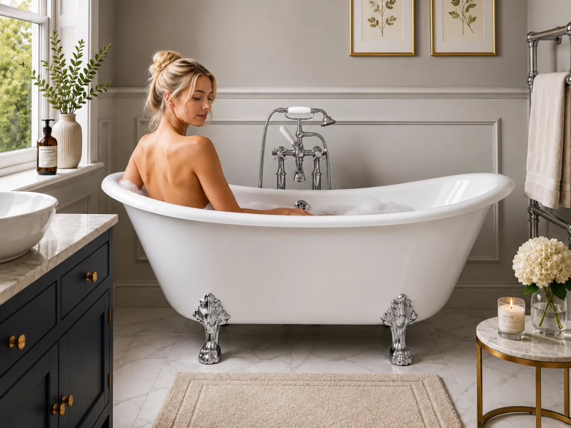 Fareham Freestanding 1760x710x775mm 0TH Bath w/Feet DIBFP0022