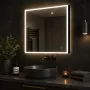 Origins Living Tate Light Square Mirror 70 White - 70x70cm B008264 Bathroom Accessory