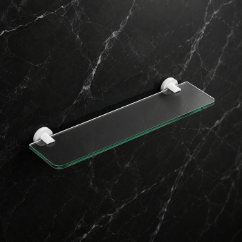 Origins Living Tecno Project Glass Shelf 50cm - White 176878 Bathroom Accessory