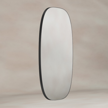 Origins Living Oslo Barrel Mirror 45x80cm - Black OSL-00B458-BK Bathroom Accessory