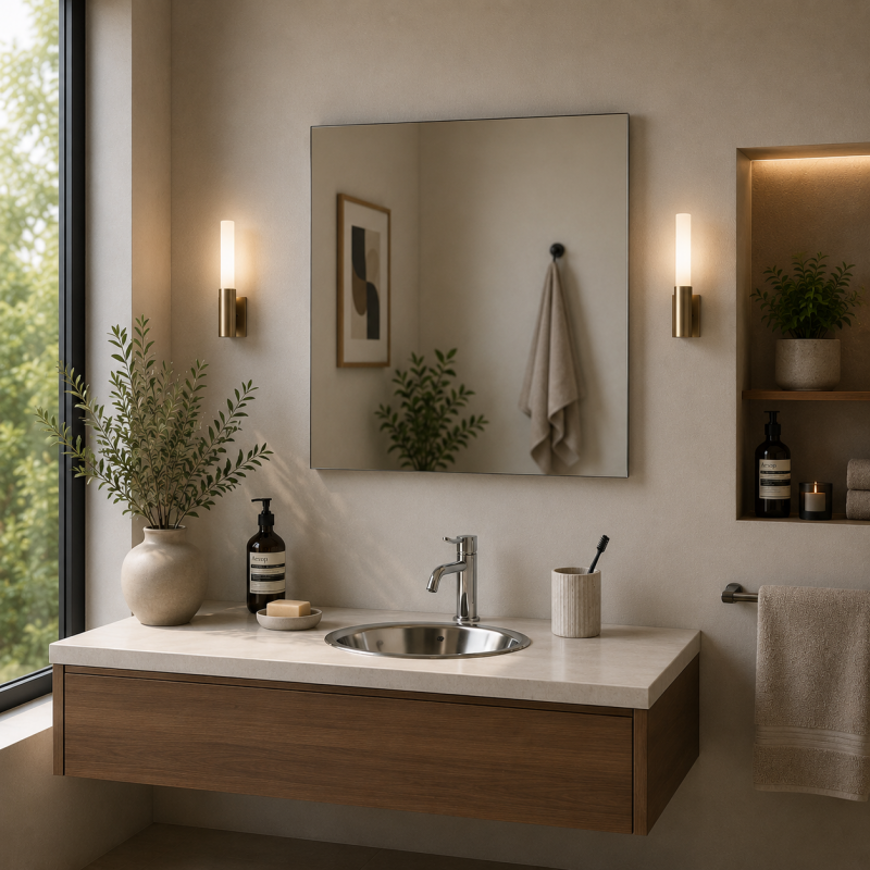 Origins Living Slim Square Mirror 80 - 80x80cm VE88014