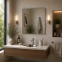 Origins Living Slim Square Mirror 80 - 80x80cm VE88014 Bathroom Accessory