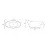 Farleigh Freestanding 1500x720x720mm Bath DIBF0072
