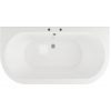 Finchley Freestanding Back To Wall 1700x800x600mm 2TH Bath w/Feet - White DIBFP2018