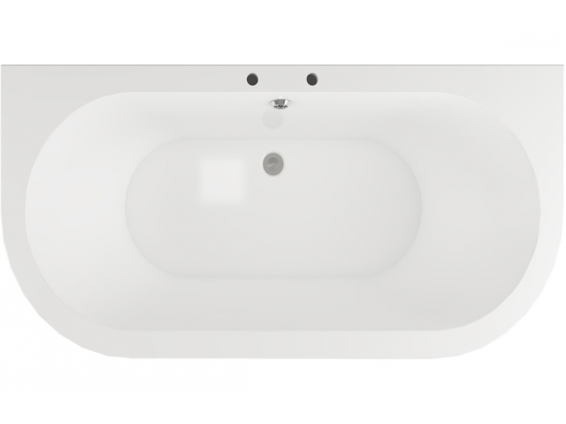 Finchley Freestanding Back To Wall 1700x800x600mm 2TH Bath w/Feet - White DIBFP2018