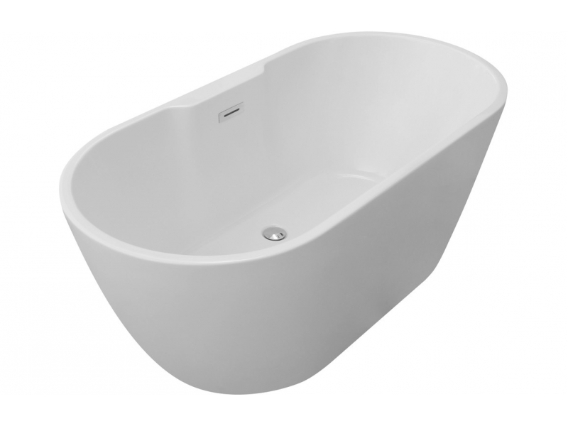 Harlesden Freestanding 1550x745x580mm 0TH Bath - Gloss White DIBF0074