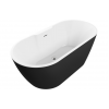 Harlesden Freestanding 1655x745x580mm 0TH Bath - Matt Black DIBF0078