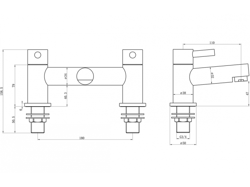 Liscia Bath Filler - Chrome DITB2238 Liscia Bath Filler - Chrome DITB2238
