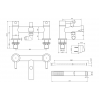 Liscia Bath/Shower Mixer & Bracket - Chrome DITB2240