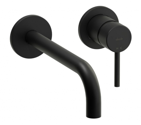 Abode Harmonie Wall Mounted Basin / Bath Mixer - Matt Black