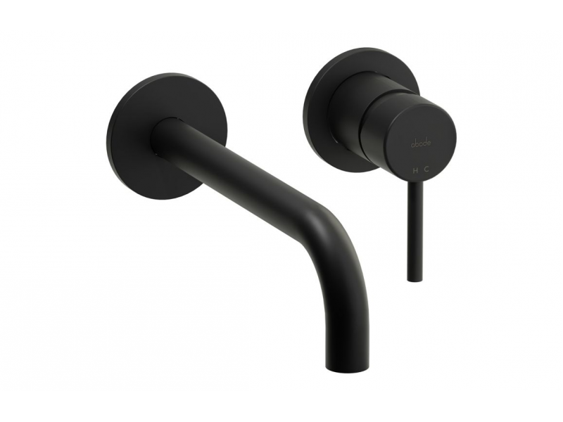Abode Harmonie Wall Mounted Basin / Bath Mixer - Matt Black AB2637