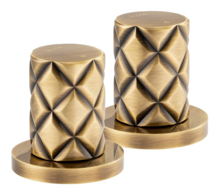 Abode Kite Deck Mounted Panel Valves - Antique Brass
