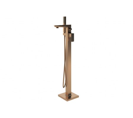 Berio Floor Standing Bath/Shower Mixer - Brushed Bronze