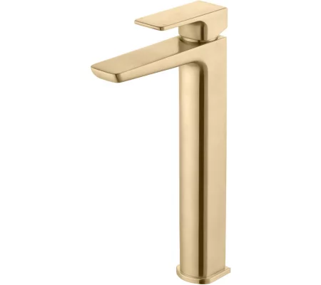 Berio Tall Basin Mixer - Brushed Brass