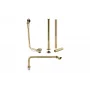 Exposed Bath Plug & Chain Waste w/Pipe Shrouds - Brushed Brass