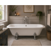 Finchley Freestanding Back To Wall 1700x800x600mm 2TH Bath w/Feet - White DIBFP2018