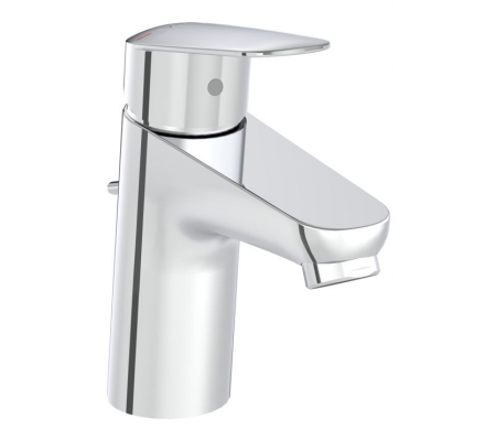 VitrA Flow Round Basin Mixer w/Waste Lever - Chrome
