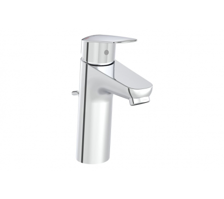 VitrA Flow Round Large Basin Mixer w/Waste Lever - Chrome