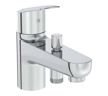 VitrA Flow Round Monohole Bath/Shower Mixer - Chrome