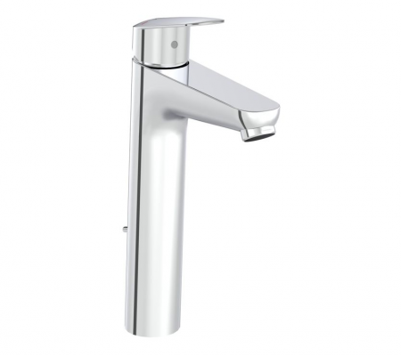 VitrA Flow Round Tall Basin Mixer w/Waste Lever - Chrome