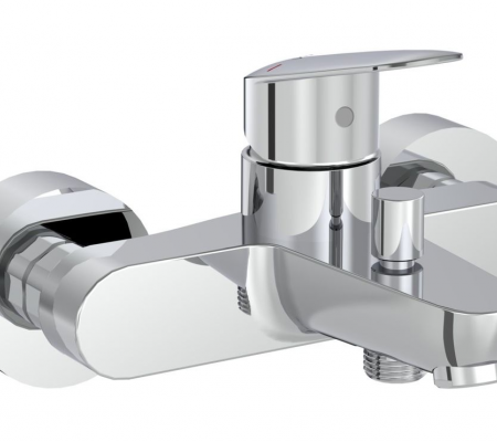 VitrA Flow Round Wall Mounted Bath/Shower Mixer - Chrome