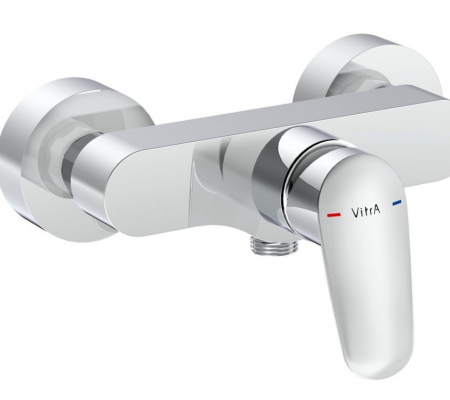 VitrA Flow Round Wall Mounted Shower Mixer - Chrome
