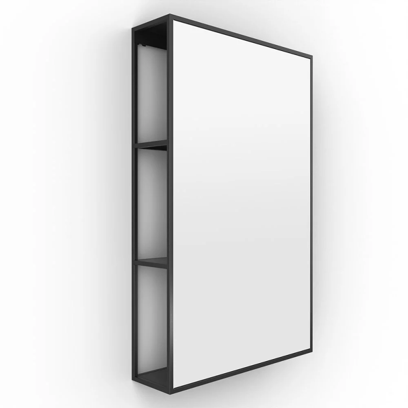Origins Living Dockside Mirror With Open Shelving 50 Black - 50x80cm DKS-021058-BK