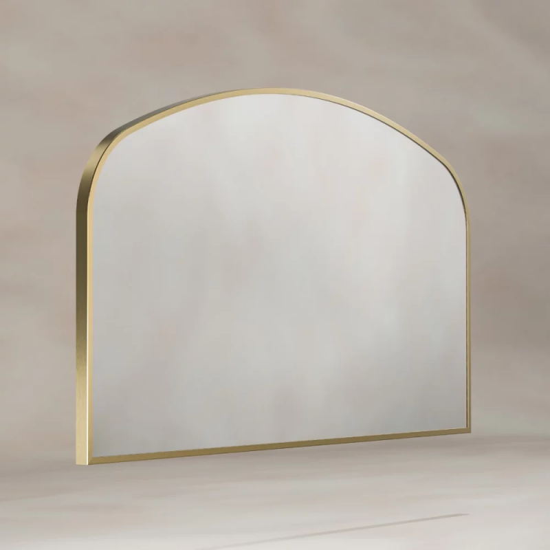 Origins Living Delphine Overmantel Arch Mirror 120x70cm - Brushed Brass DEL-00R127-BB