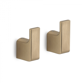 Origins Living Pirenei Hook x 2 - Brushed Gold PI27-88 Bathroom Accessory