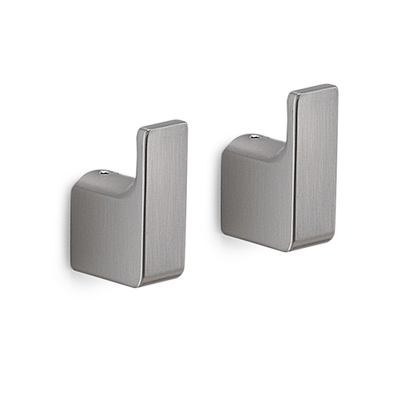 Origins Living Pirenei Hook x 2 - Brushed Nickel PI27-38
