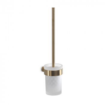 Origins Living Pirenei WC Brush Set Wall Mounted - Brushed Gold PI33/03-88 Bathroom Accessory