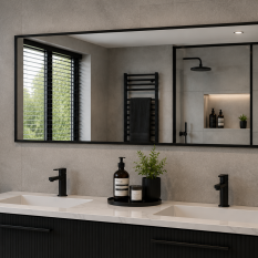 Origins Living Docklands Rectangular Mirror 120 Black - 120x70cm B375578 Bathroom Accessory