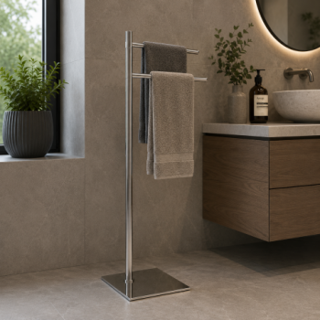 Origins Living Trilly Towel Stand - Chrome TR31-13 Bathroom Accessory
