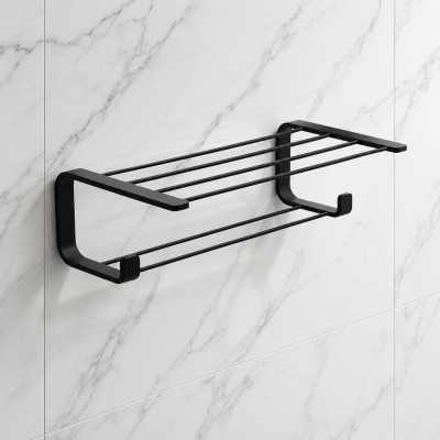 Origins Living Outline Double Towel Rack - Black 3235-14