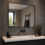 Origins Living Newington Rectangular Mirror 100 Black - 100x80cm NWG-001108-BK Bathroom Accessory
