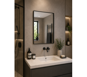 Origins Living Newington Rectangular Mirror 60 Black - 60x80cm NWG-001068-BK Bathroom Accessory