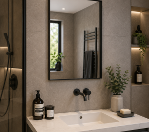 Origins Living Newington Rectangular Mirror 60 Black - 60x80cm NWG-001068-BK Bathroom Accessory Origins Living Newington Rectangular Mirror 60 Black - 60x80cm NWG-001068-BK Bathroom Accessory