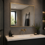 Origins Living Newington Rectangular Mirror 100 Brushed Brass - 100x80cm NWG-001108-BB Bathroom Accessory