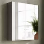 VitrA 620x695mm Mirrored Cabinet (RH Hinge) - Brushed Chrome