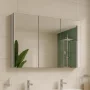 VitrA 1220x695mm Mirrored Cabinet - Brushed Chrome