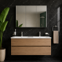 VitrA 1220x695mm Mirrored Cabinet - Brushed Chrome